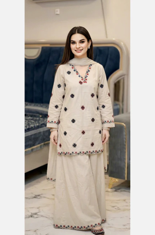 MP1244 - Cross Stitch - Summer Embroidery 3pc Suit Lawn