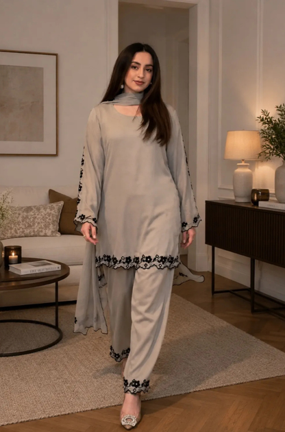 MP1249 - Maliha - Summer-3PC Lawn Embroidered Suit