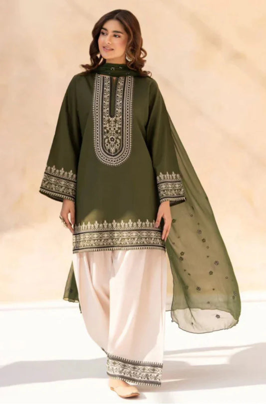 MP1183 - Sapphire - Summer 3PC Lawn Embroidered Suit