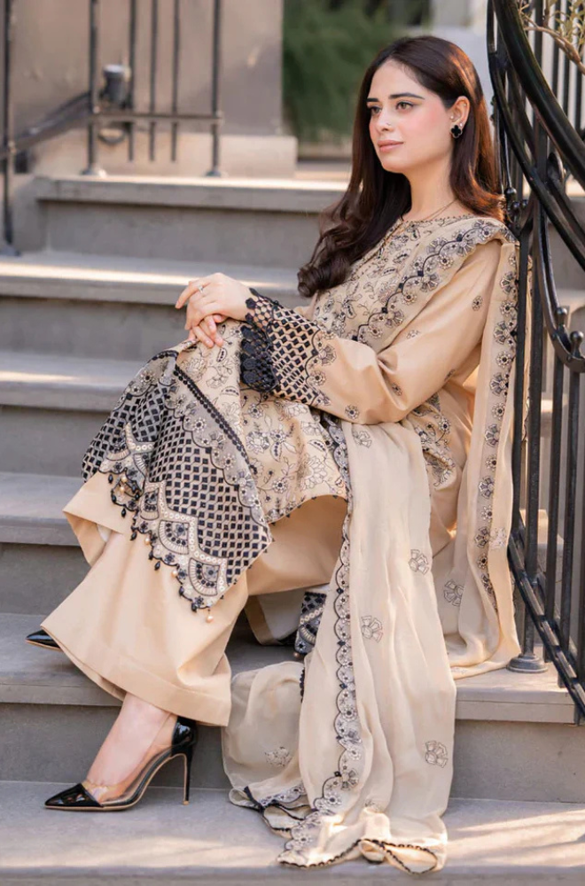 MP1077 Breeze- 3PC Lawn Embroidered Suit - Rs.9,000.00 Rs.4,999.00