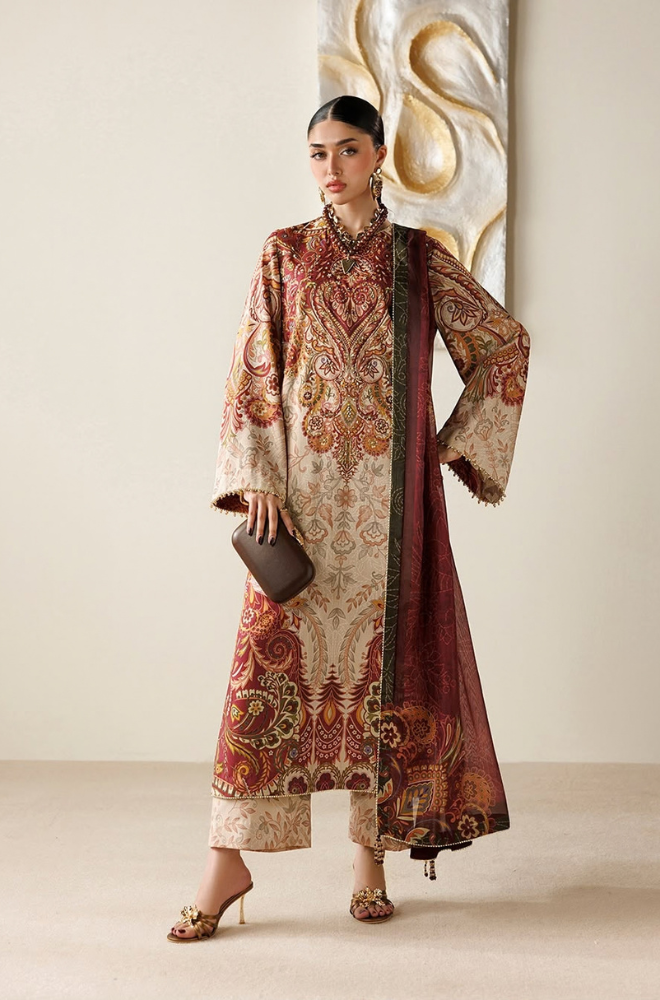 MP1332 - Jazmin - Winter 3PC Karandi Digital Print Dress