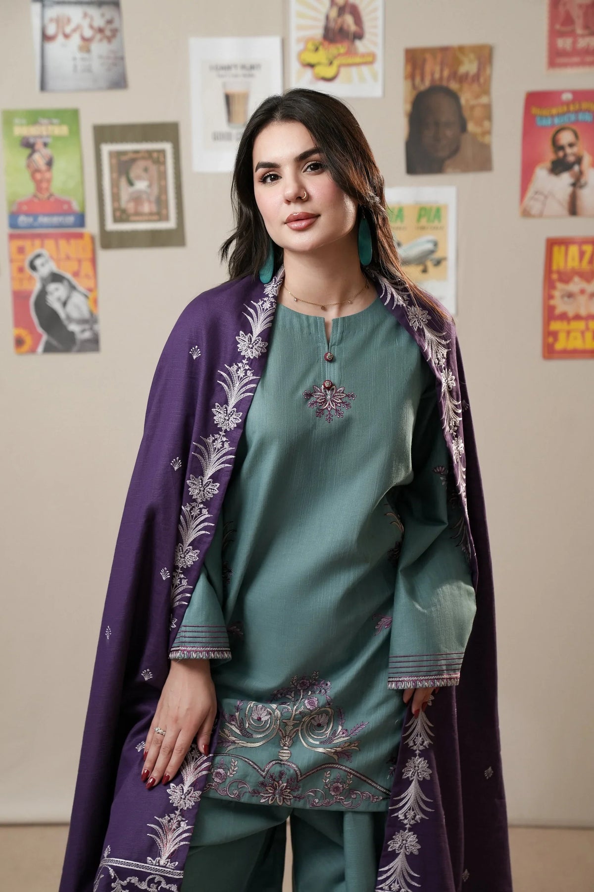 MP1359 - Urge - Winter 3PC Dhanak Embroidered Suit