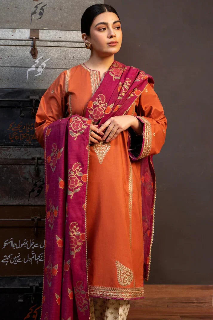 Mp3301 - Urge - Winter 3PC Dhanak Embroidered Suit