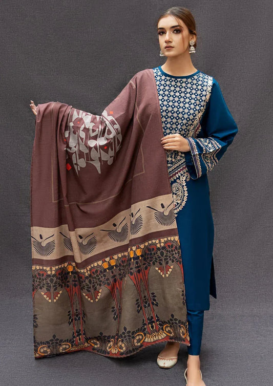 Mp3304 - Urge - Winter 3PC Dhanak Embroidered Suit