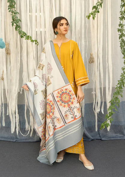 Mp3305 - Urge - Winter 3PC Dhanak Embroidered Suit