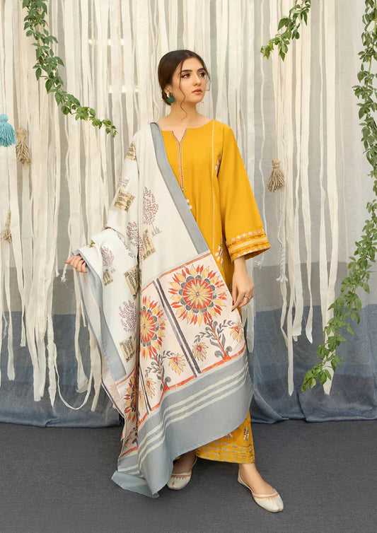 Mp3305 - Urge - Winter 3PC Dhanak Embroidered Suit