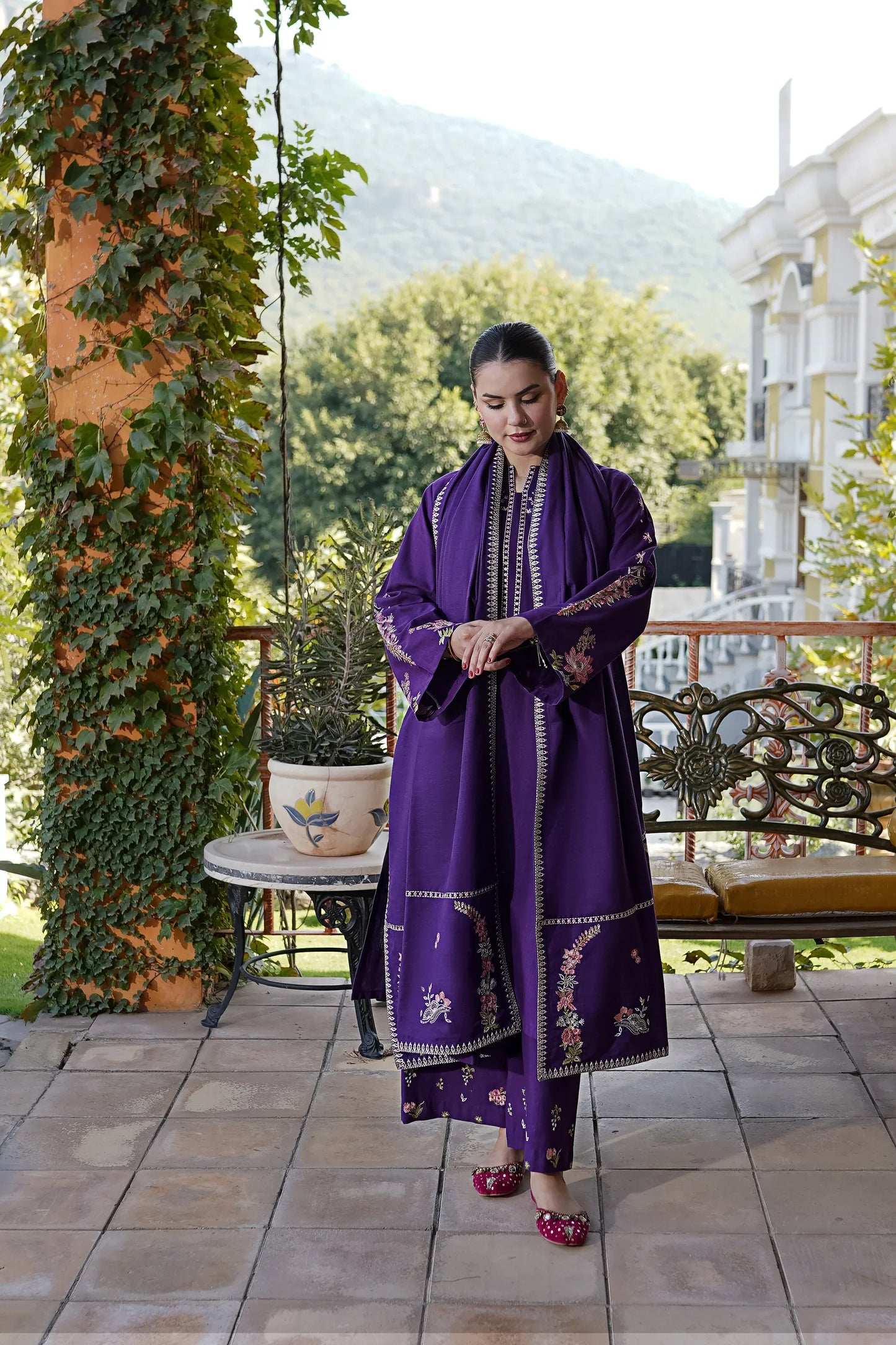 MP33151 - Urge - Winter 3PC Dhanak Embroidered Suit