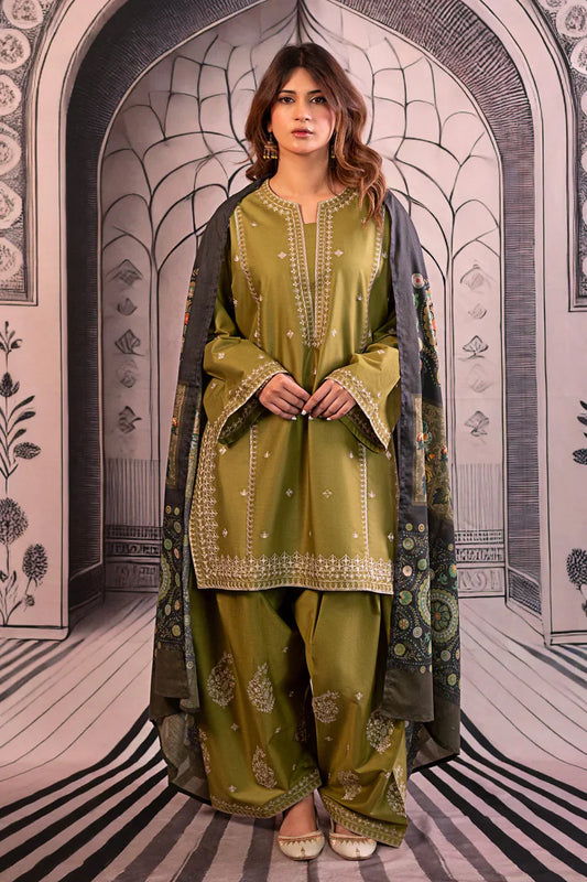 MP3344 Urge - Winter 3PC Dhanak Embroidered Suit