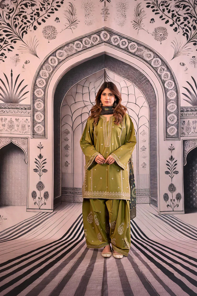 MP3344 Urge - Winter 3PC Dhanak Embroidered Suit