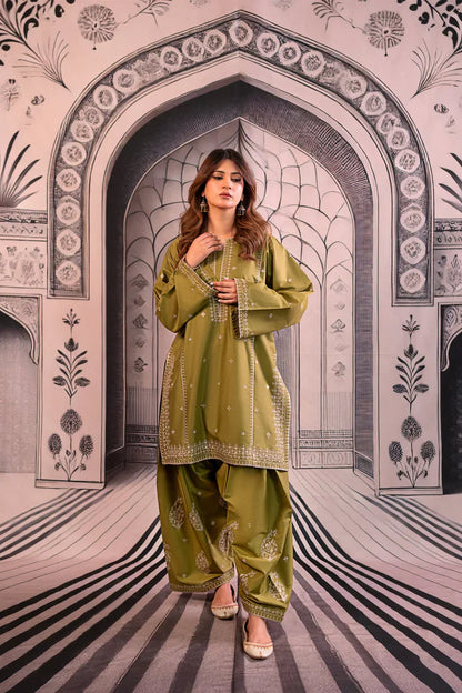 MP3344 Urge - Winter 3PC Dhanak Embroidered Suit