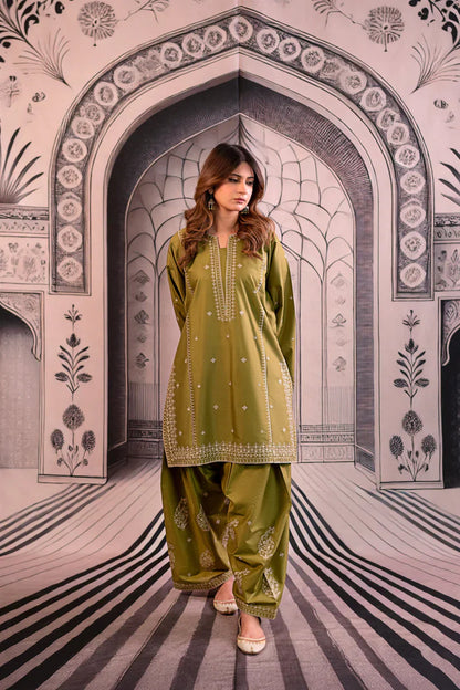 MP3344 Urge - Winter 3PC Dhanak Embroidered Suit