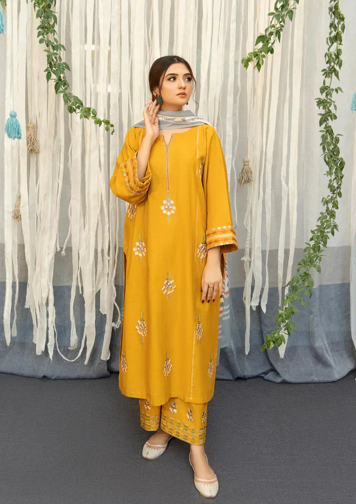 Mp3305 - Urge - Winter 3PC Dhanak Embroidered Suit