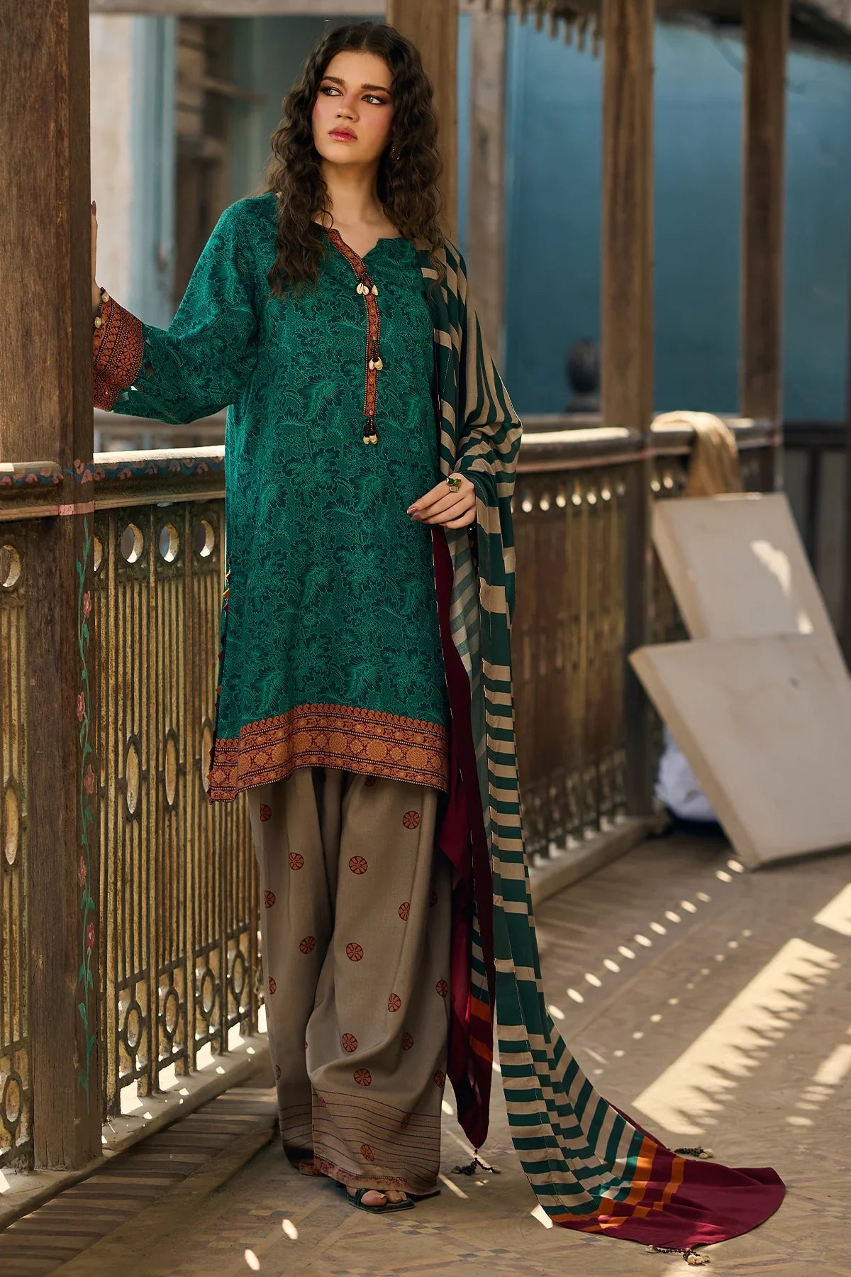 MP33137 - Charizma - Winter 3PC Karandi Digital Print Dress
