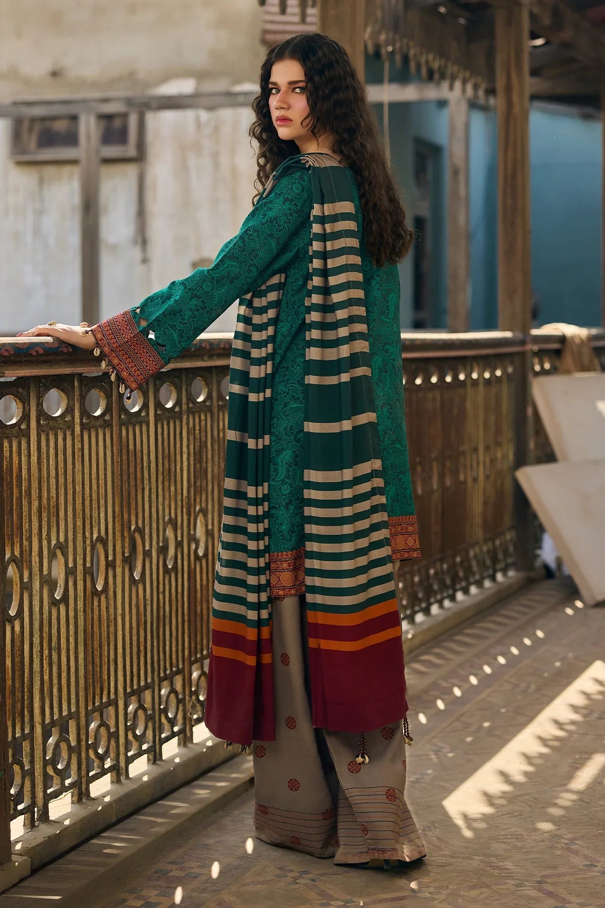 MP33137 - Charizma - Winter 3PC Karandi Digital Print Dress