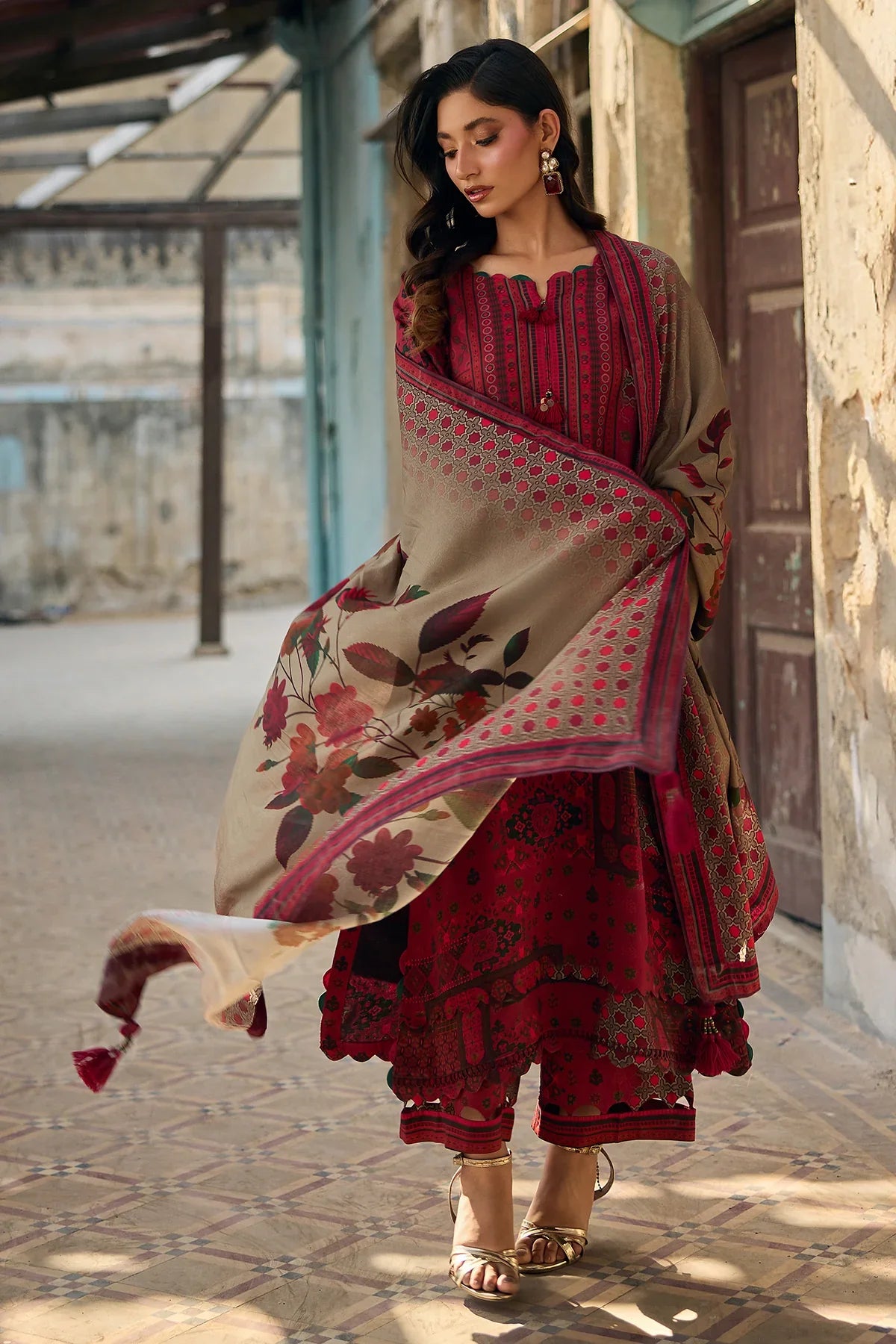 MP33135 - Charizma - Winter 3PC Karandi Digital Print Dress