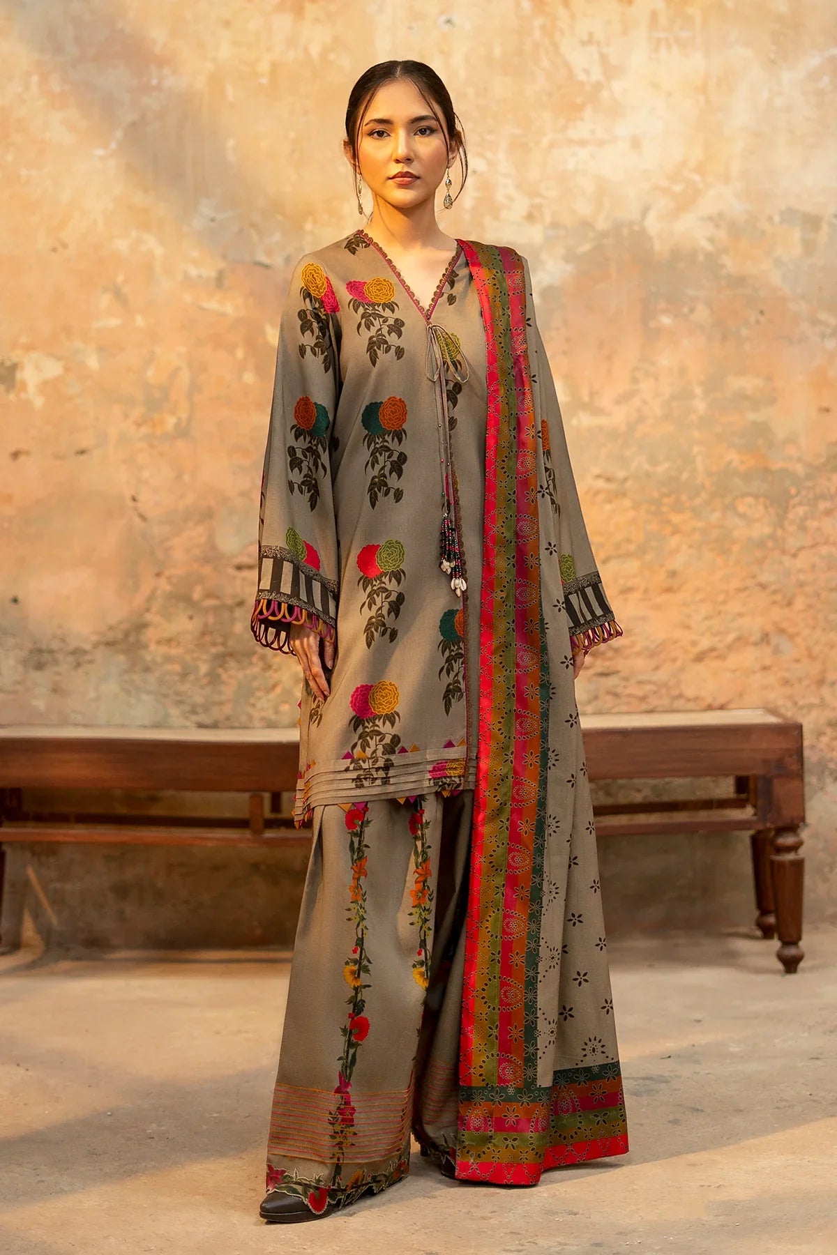 MP33134 - Charizma - Winter 3PC Karandi Digital Print Dress