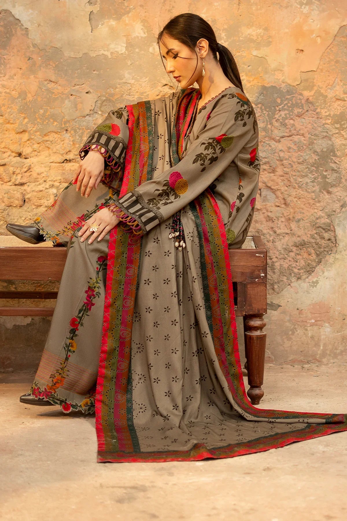 MP33134 - Charizma - Winter 3PC Karandi Digital Print Dress