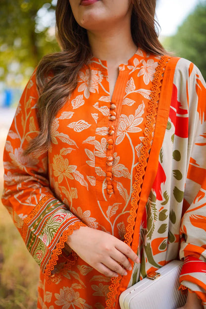 MP1106 - Aneelas - Summer 3PC Lawn Digital Print Dress