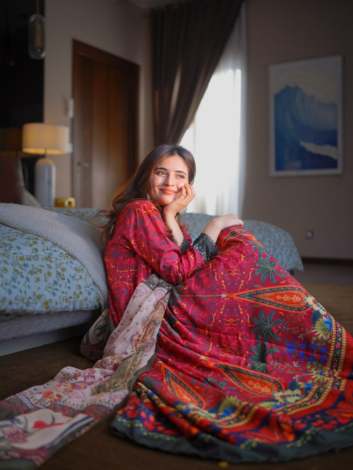 MP1225 - kiswazirwa - Summer Lawn Digital Printed Frock 3Pc