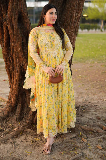 MP1245 - ANEELAS -SUMMER 3PC LAWN DIGITAL PRINTED FROCK
