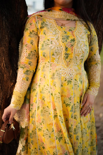 MP1245 - ANEELAS -SUMMER 3PC LAWN DIGITAL PRINTED FROCK