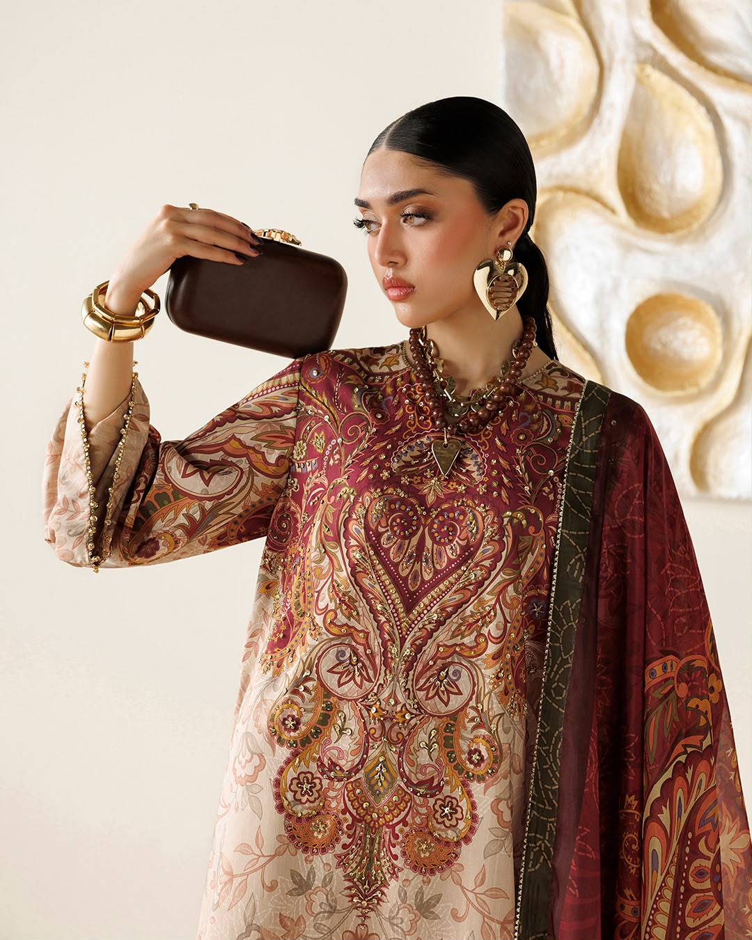 MP1332 - Jazmin - Winter 3PC Karandi Digital Print Dress