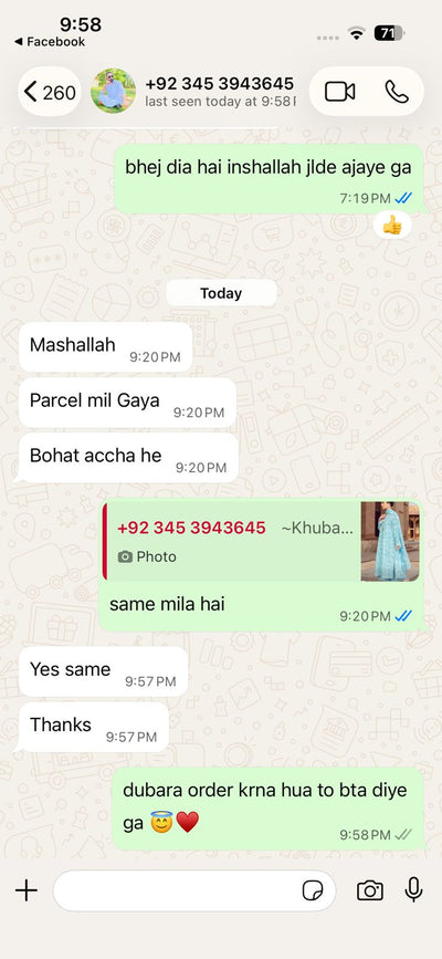 WhatsApp review from Happy Customer