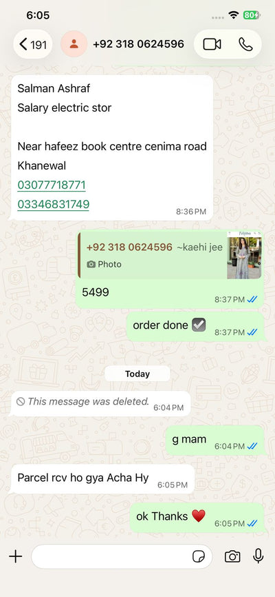 WhatsApp review from Uswa Qasim