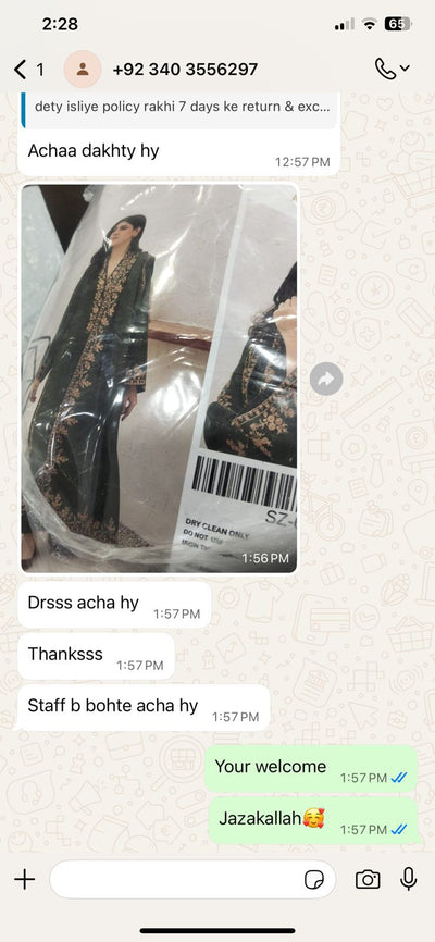 WhatsApp review from Verified Buyer