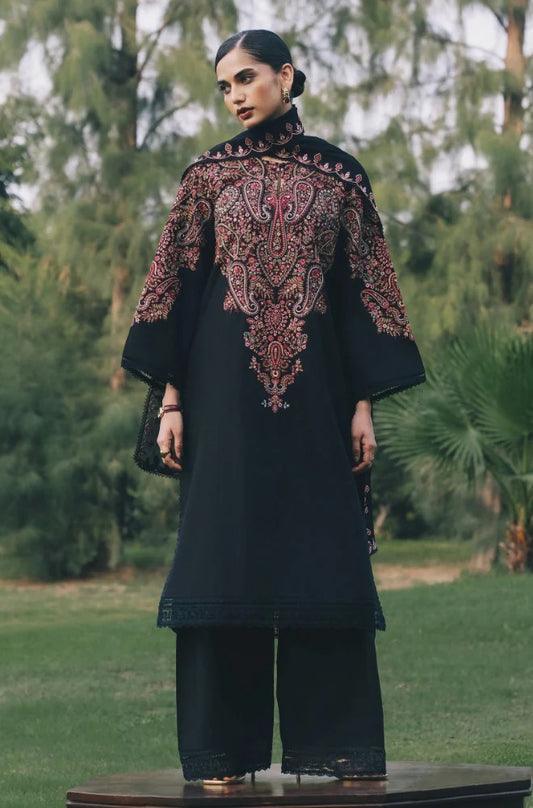 MP1341 - ZARA SHAHJAHAN - Winter 3PC Dhanak Embroidered Suit