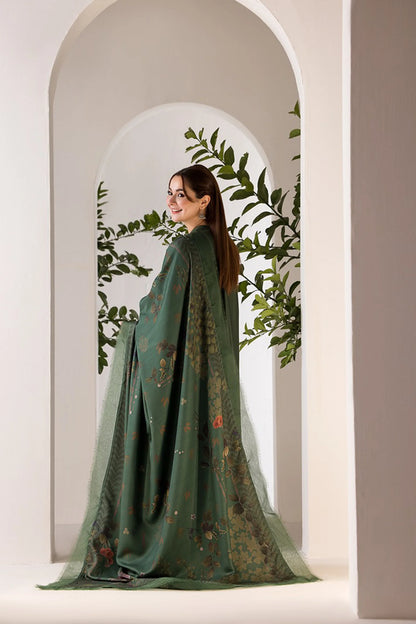 MP1122-winter SOBIA NAZIR- 3PC DHANAK EMBROIDERED SHIRT WITH WOOL PRINT SHAWL