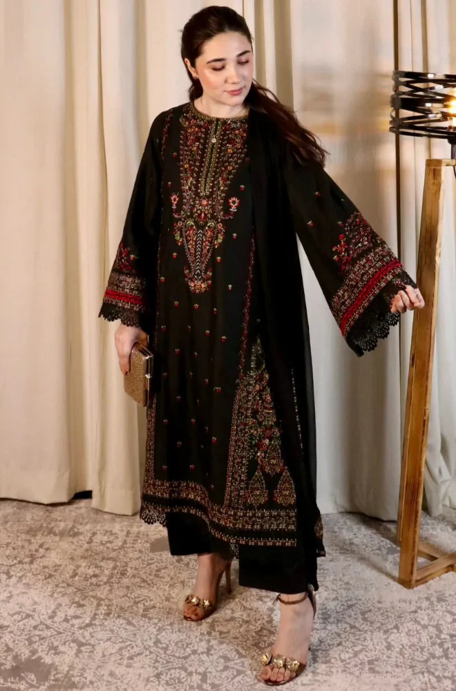 MP1102 - Zara Shahjahan - Summer 3PC Lawn Embroidered Suit