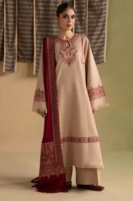 MP1338 - Ziva - Winter 3PC Dhanak Embroidered Suit