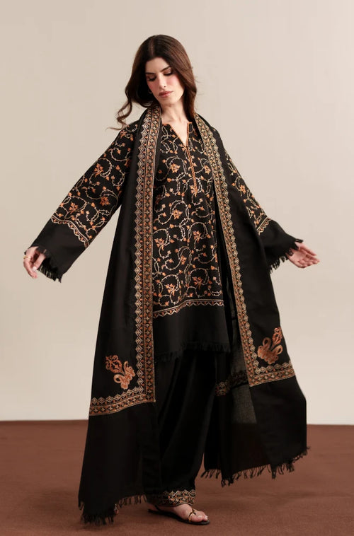 MP1344 - Ziva - Winter 3PC Dhanak Embroidered Suit