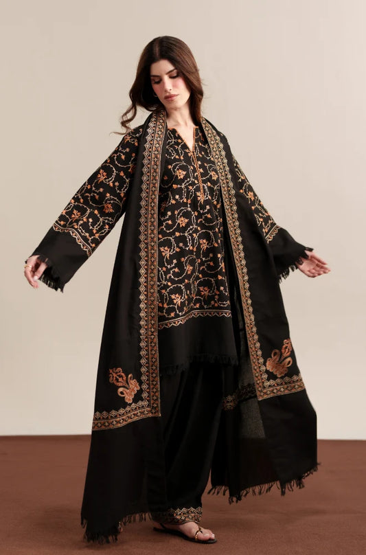 MP1344 - Ziva - Winter 3PC Dhanak Embroidered Suit