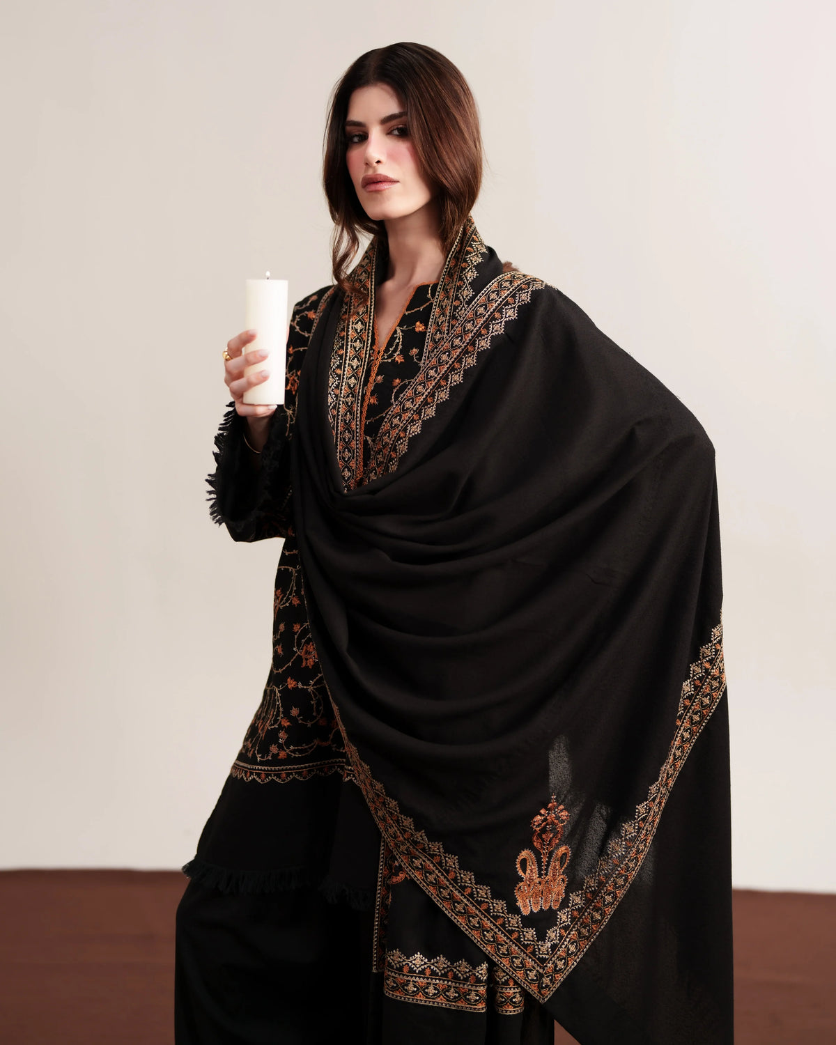 MP1344 - Ziva - Winter 3PC Dhanak Embroidered Suit