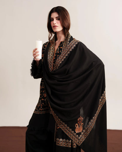 MP1344 - Ziva - Winter 3PC Dhanak Embroidered Suit