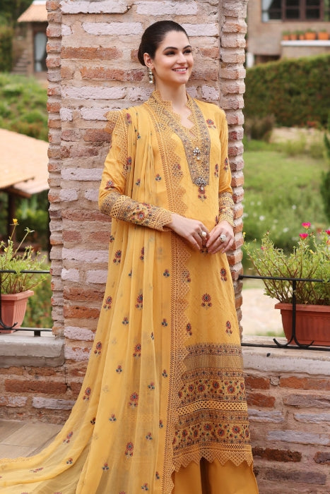 MP222-BAREEZE-EMBROIDERED 3PC LAWN DRESS WITH EMBROIDERED CHIFFON DUPATTA