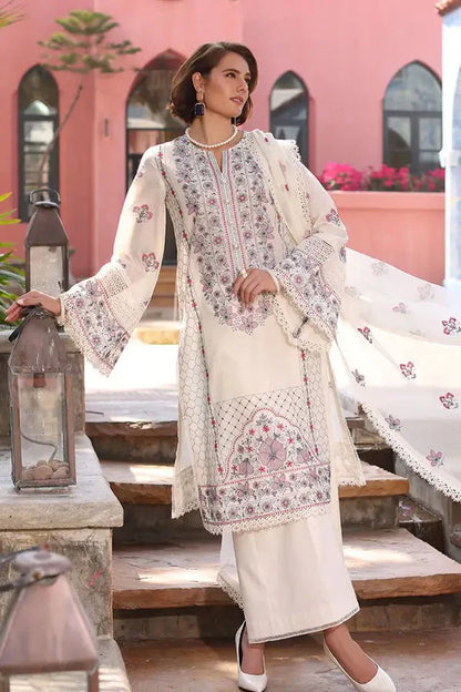 MP2006 - Bareeze Embroidered 3 Piece lawn dress with embroidered chiffon dupatta