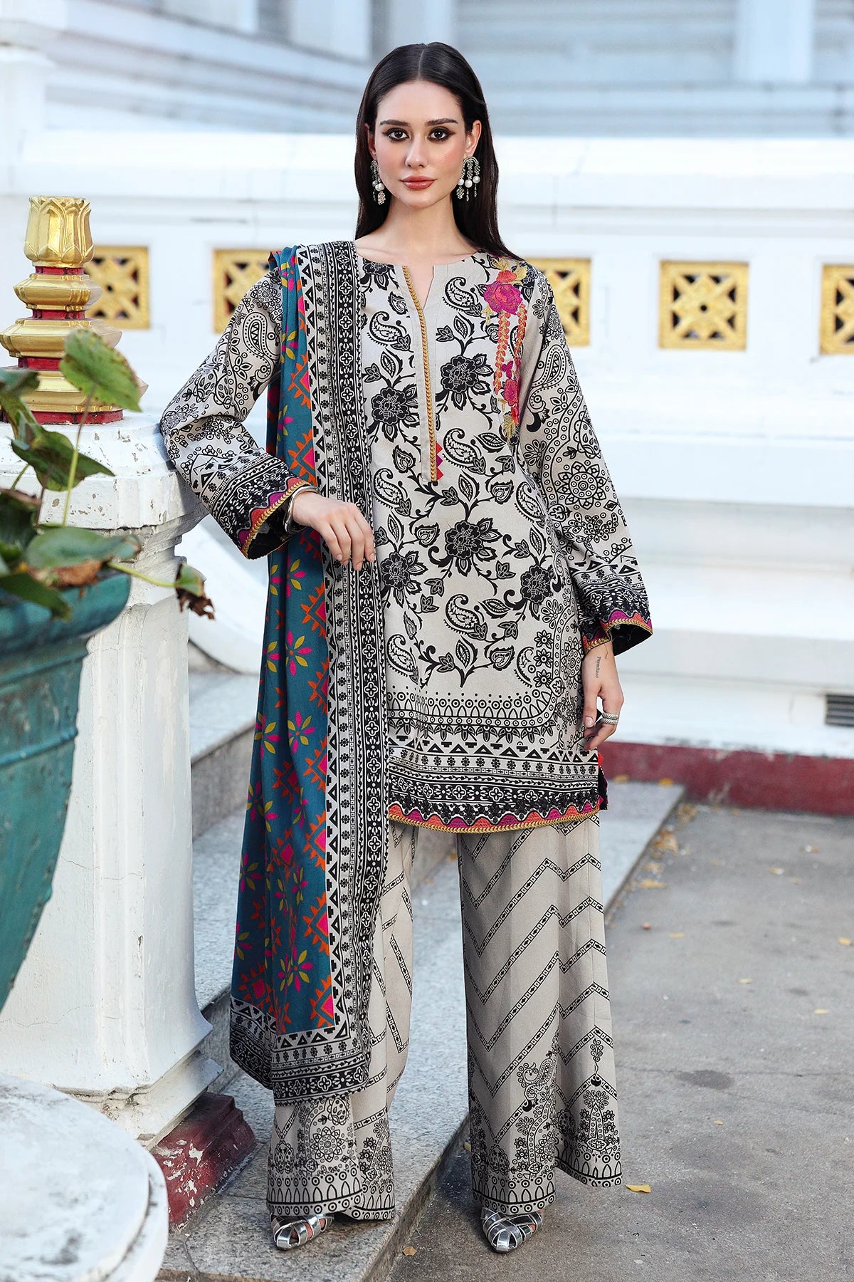 MP 33406-PC Unstitched Embroidered KARANDI Collection
