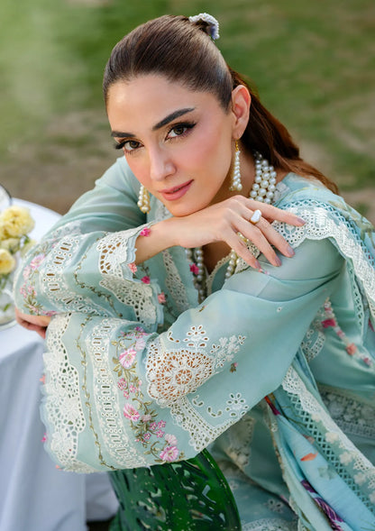MP1137 - Elaf - Summer 3PC Lawn Chikenkari Embroidered Shirt