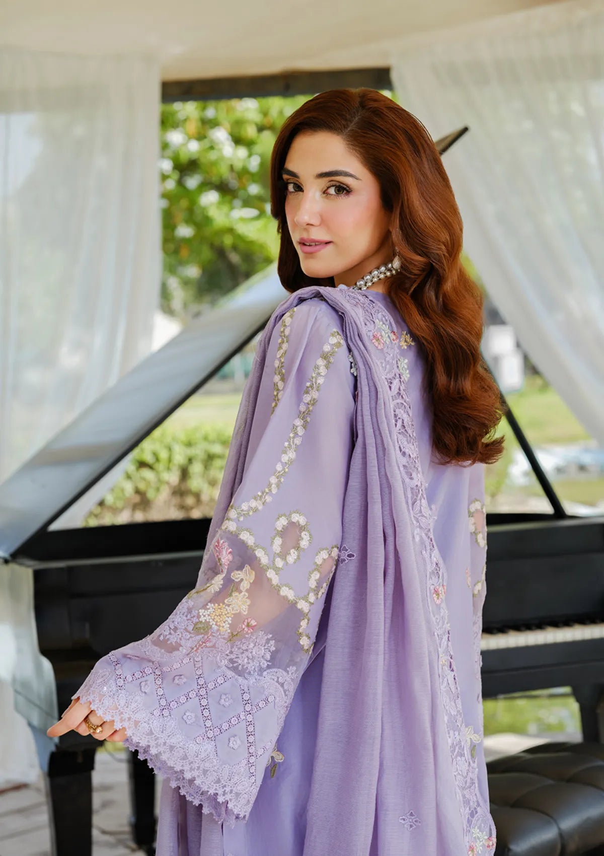 MP1138 - Elaf - Summer 3PC Lawn Chikenkari Embroidered Shirt