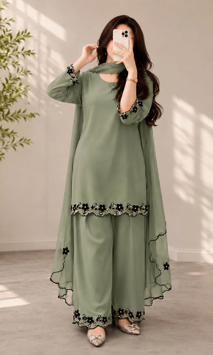 MP1250 - Maliha - Summer-3PC Lawn Embroidered Suit