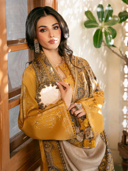 MP33103 - izel - Winter 3PC Dhanak Embroidered Suit