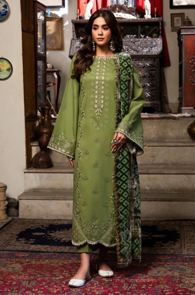 MP33110 - izel - Winter 3PC Dhanak Embroidered With Palachi Duppata Suit