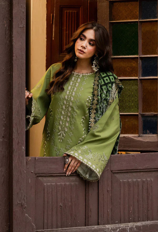 MP33110 - izel - Winter 3PC Dhanak Embroidered With Palachi Duppata Suit