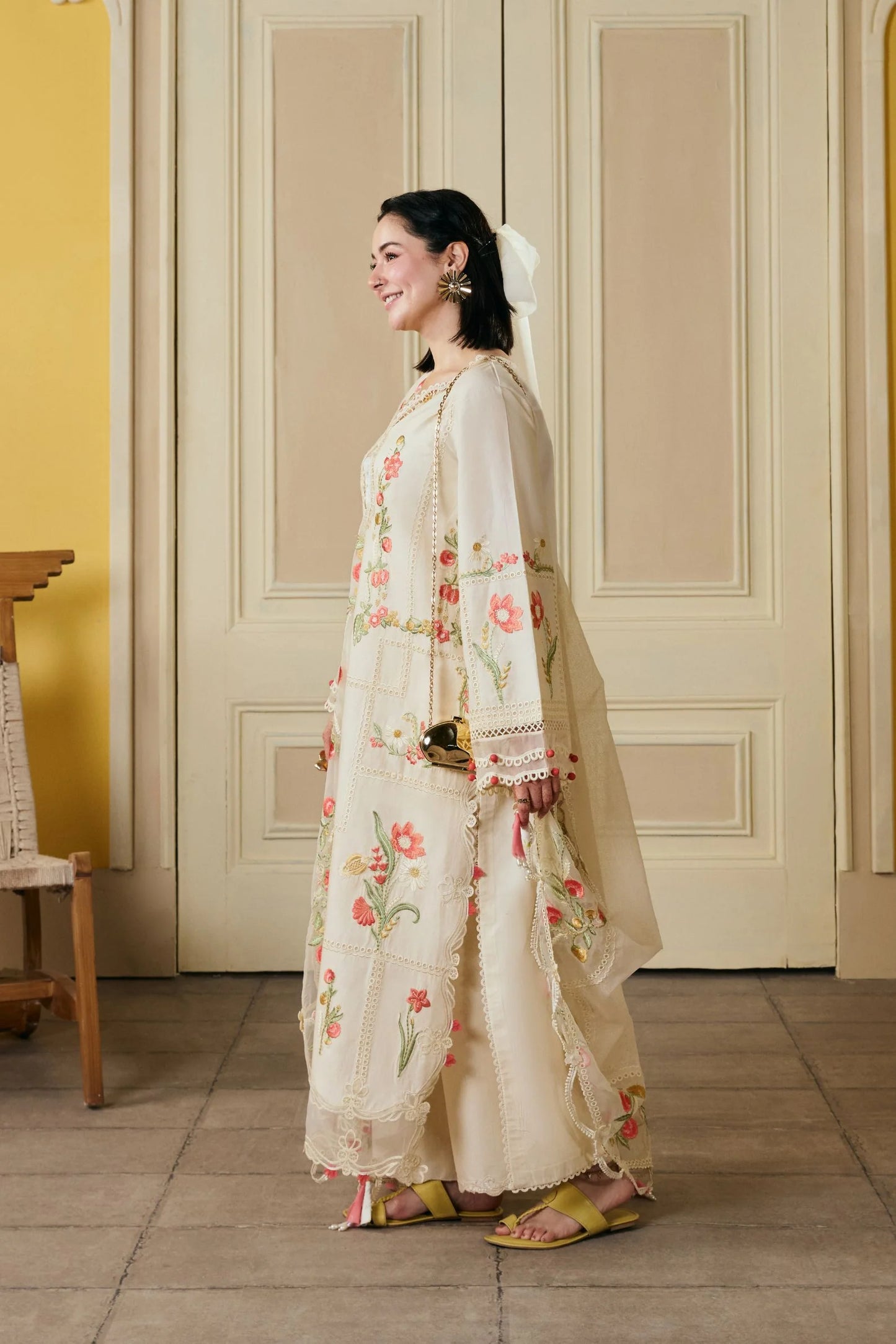 MP1219 - Hala -Summer 3pc Suit Embroidered Lawn