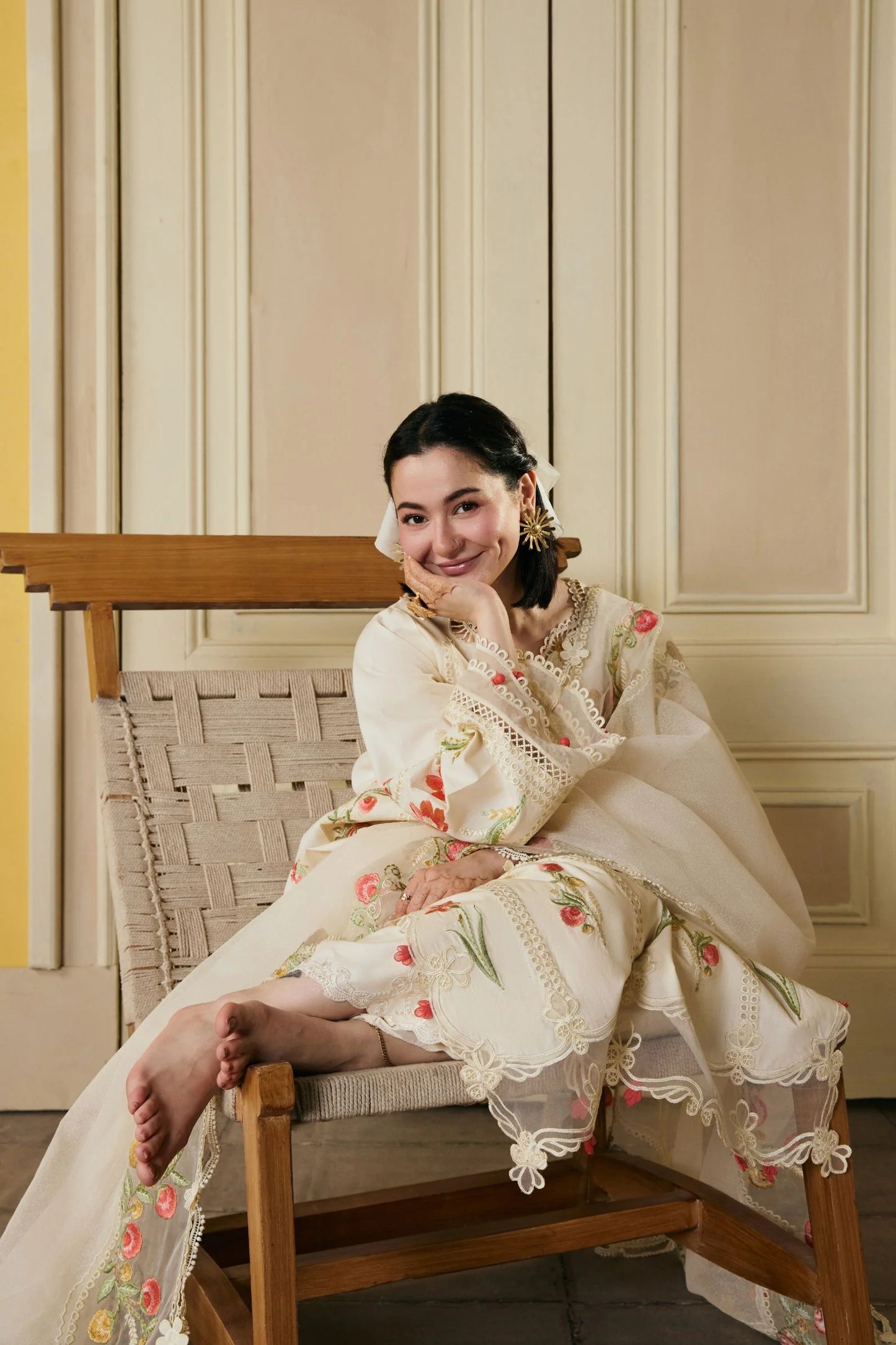 MP1219 - Hala -Summer 3pc Suit Embroidered Lawn