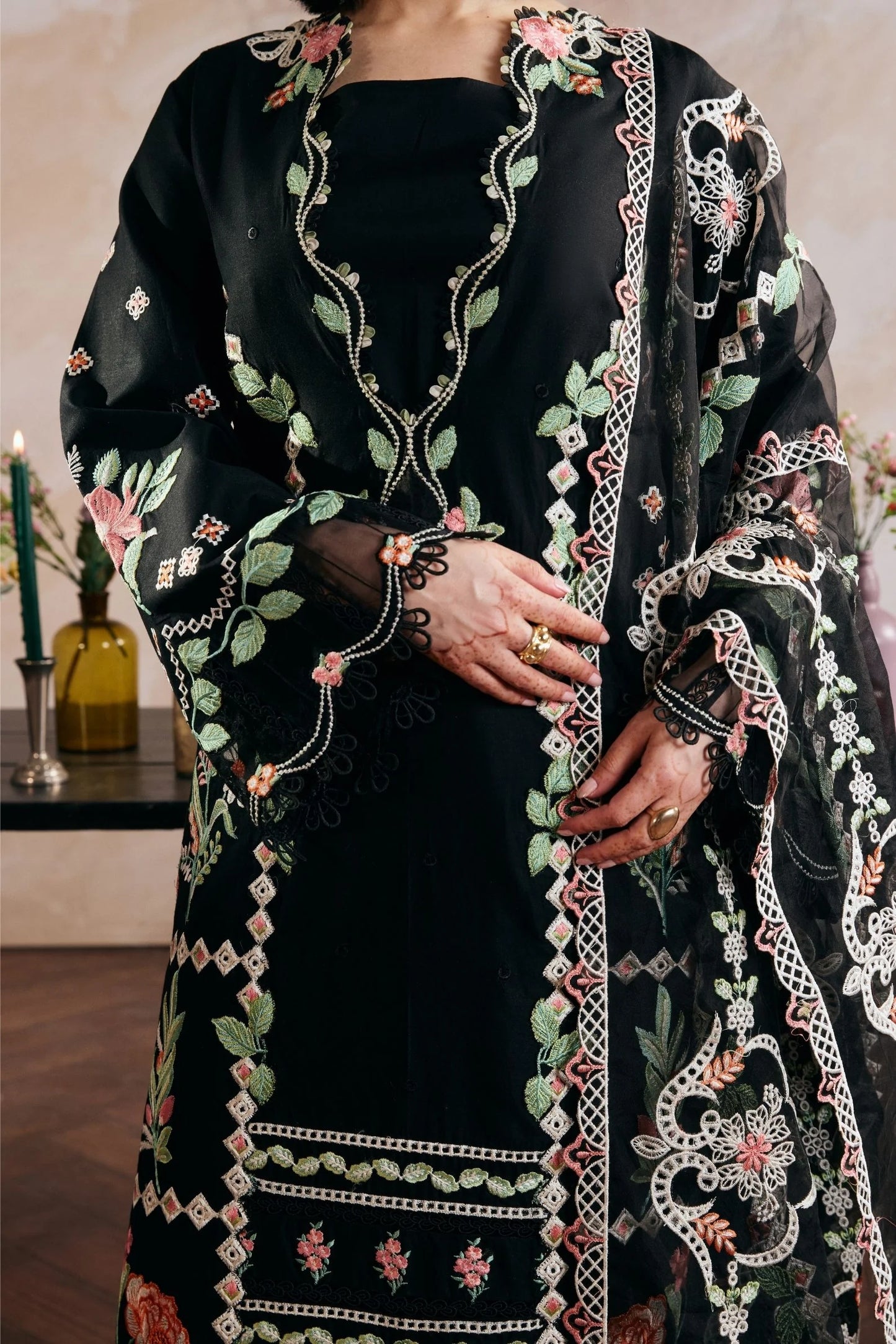 MP1220 - Gul Meena - Summer 3pc Suit Embroidered Lawn